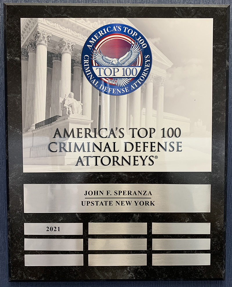 America's Top 100 Criminal Defense Attorneys, John Speranza